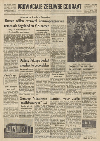 Provinciale Zeeuwse Courant 1958-10-08
