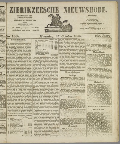 Zierikzeesche Nieuwsbode 1853-10-17