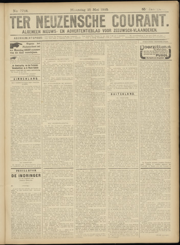 Ter Neuzensche Courant / Neuzensche Courant / (Algemeen) nieuws en advertentieblad voor Zeeuwsch-Vlaanderen 1925-05-25
