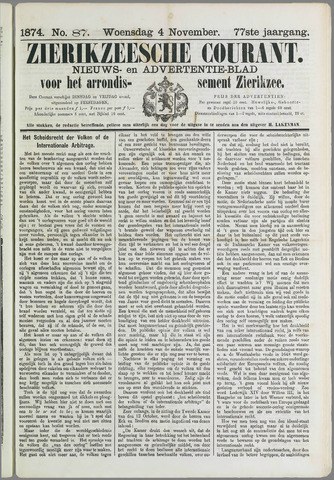 Zierikzeesche Courant 1874-11-04