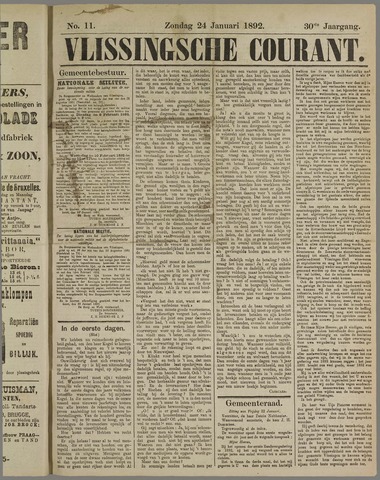 Vlissingse Courant 1892-01-24