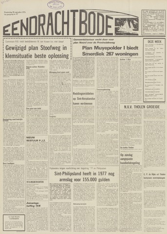 Eendrachtbode (1945-heden)/Mededeelingenblad voor het eiland Tholen (1944/45) 1976-09-30