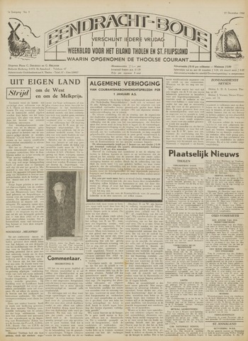 Eendrachtbode /Mededeelingenblad voor het eiland Tholen 1950-12-15