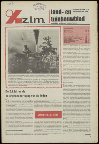 Zeeuwsch landbouwblad ... ZLM land- en tuinbouwblad 1978-09-15