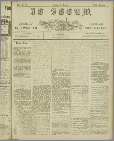De Zeeuw. Christelijk-historisch nieuwsblad voor Zeeland 1893-12-02