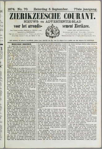 Zierikzeesche Courant 1874-09-05