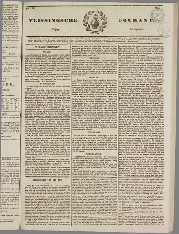 Vlissingse Courant 1847-09-24