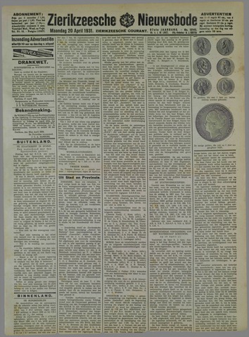 Zierikzeesche Nieuwsbode 1931-04-20
