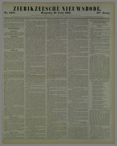 Zierikzeesche Nieuwsbode 1886-07-20