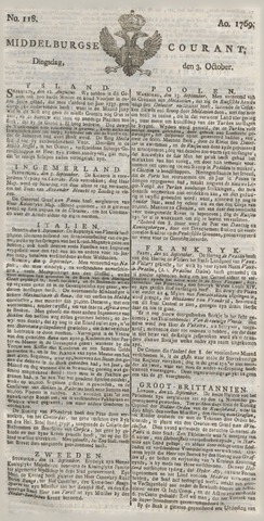 Middelburgsche Courant 1769-10-03