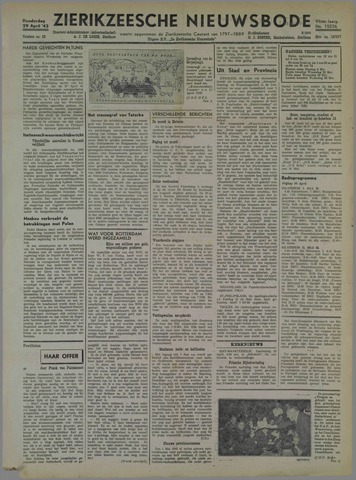 Zierikzeesche Nieuwsbode 1943-04-29