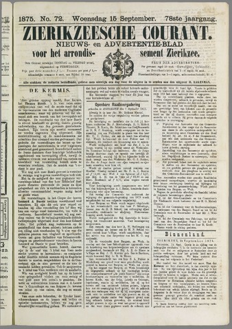 Zierikzeesche Courant 1875-09-15