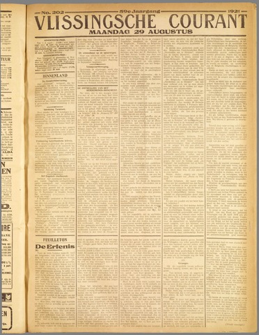 Vlissingse Courant 1921-08-29
