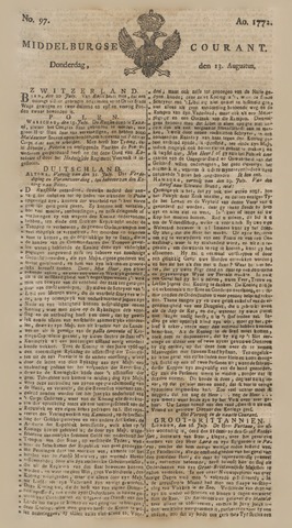 Middelburgsche Courant 1772-08-13