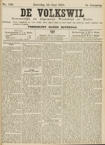 Volkswil/Natuurrecht. Gewestelijk en Algemeen Weekblad te Hulst 1912-06-22