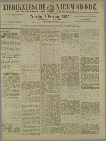 Zierikzeesche Nieuwsbode 1907-02-02