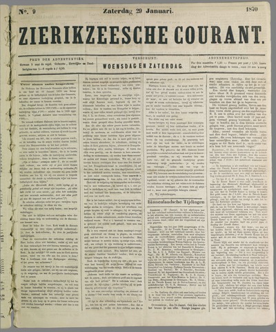Zierikzeesche Courant 1870-01-29
