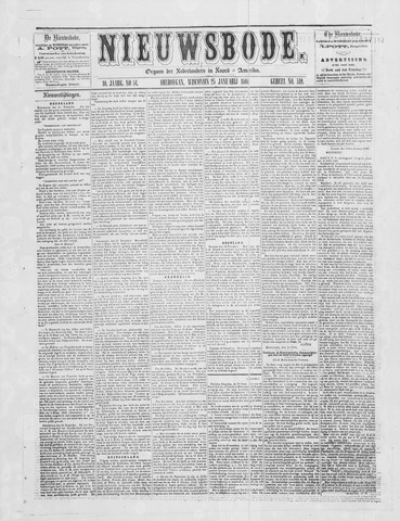 Sheboygan Nieuwsbode 1860-01-25