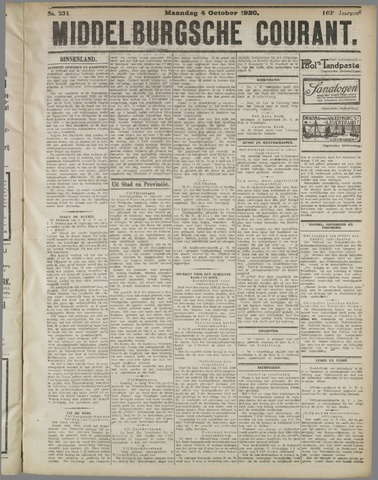 Middelburgsche Courant 1920-10-04