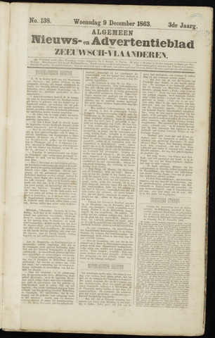 Ter Neuzensche Courant. Algemeen Nieuws- en Advertentieblad voor Zeeuwsch-Vlaanderen / Neuzensche Courant ... (idem) / (Algemeen) nieuws en advertentieblad voor Zeeuwsch-Vlaanderen 1863-12-09