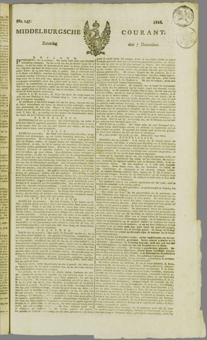 Middelburgsche Courant 1816-12-07