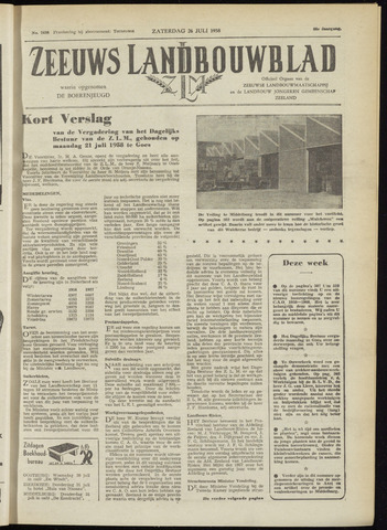 Zeeuwsch landbouwblad ... ZLM land- en tuinbouwblad 1958-07-26