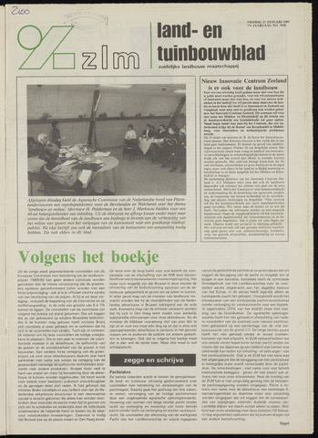 Zeeuwsch landbouwblad ... ZLM land- en tuinbouwblad 1989-01-27