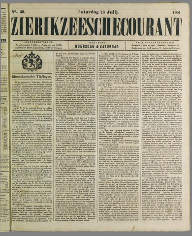 Zierikzeesche Courant 1861-07-13