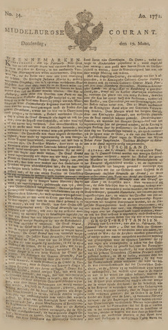 Middelburgsche Courant 1772-03-19
