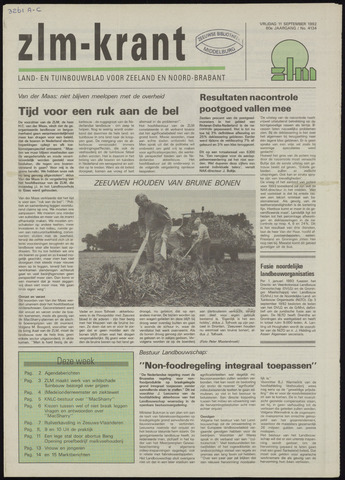 Zeeuwsch landbouwblad ... ZLM land- en tuinbouwblad 1992-09-11