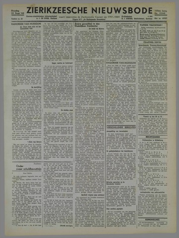 Zierikzeesche Nieuwsbode 1943-09-21