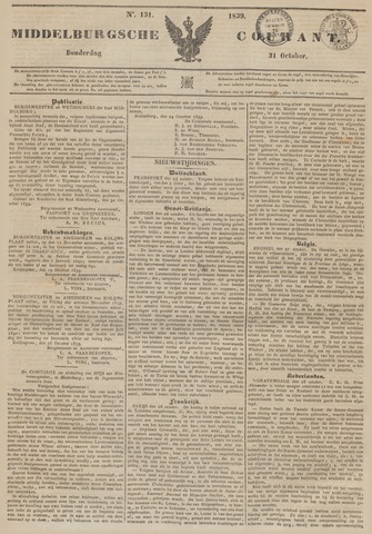 Middelburgsche Courant 1839-10-31