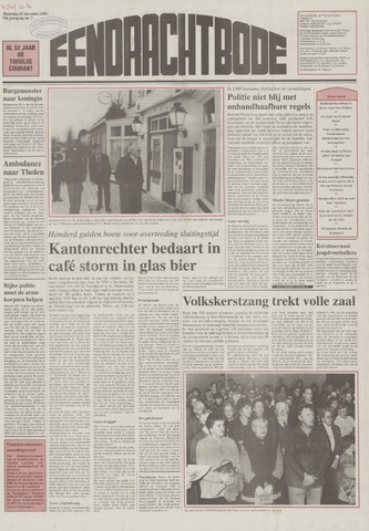 Eendrachtbode /Mededeelingenblad voor het eiland Tholen 1996-12-23