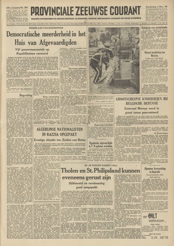 Provinciale Zeeuwse Courant 1954-11-04