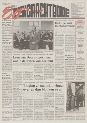 Eendrachtbode /Mededeelingenblad voor het eiland Tholen 1995-04-20