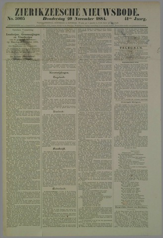 Zierikzeesche Nieuwsbode 1884-11-20