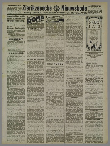 Zierikzeesche Nieuwsbode 1928-05-14