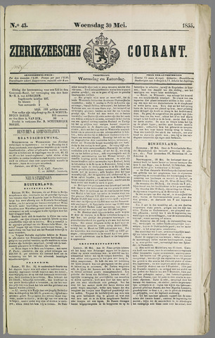 Zierikzeesche Courant 1855-05-30