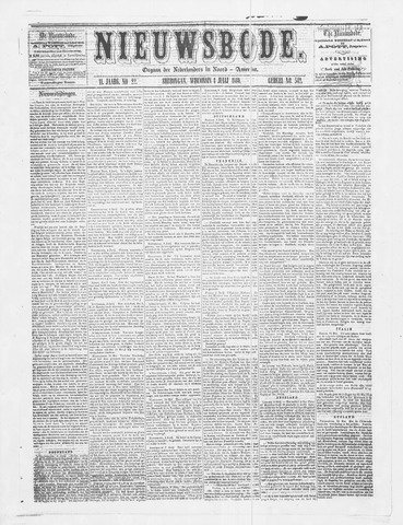 Sheboygan Nieuwsbode 1860-07-04