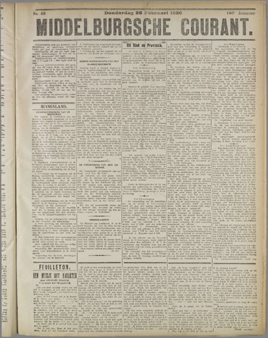 Middelburgsche Courant 1920-02-26