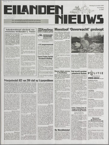 Eilanden-nieuws. Christelijk streekblad op gereformeerde grondslag 2000-11-14