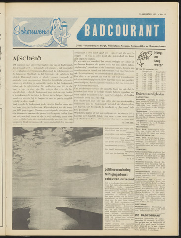 Schouwen's Badcourant 1972-08-11