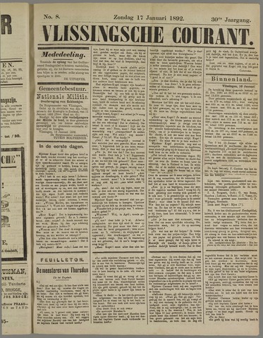 Vlissingse Courant 1892-01-17