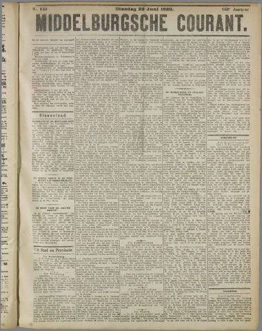 Middelburgsche Courant 1920-06-22
