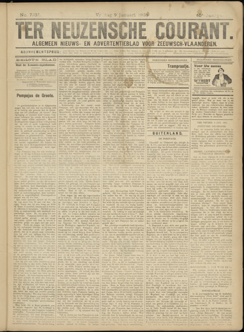 Ter Neuzensche Courant / Neuzensche Courant / (Algemeen) nieuws en advertentieblad voor Zeeuwsch-Vlaanderen 1925-01-09