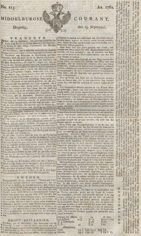 Middelburgsche Courant 1760-09-23