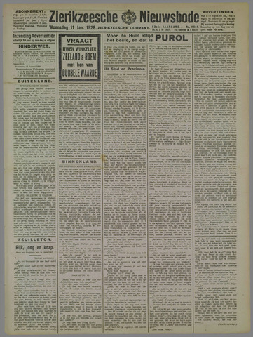Zierikzeesche Nieuwsbode 1928-01-11