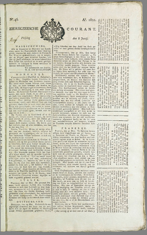 Zierikzeesche Courant 1821-06-08