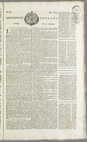 Zierikzeesche Courant 1815-08-25