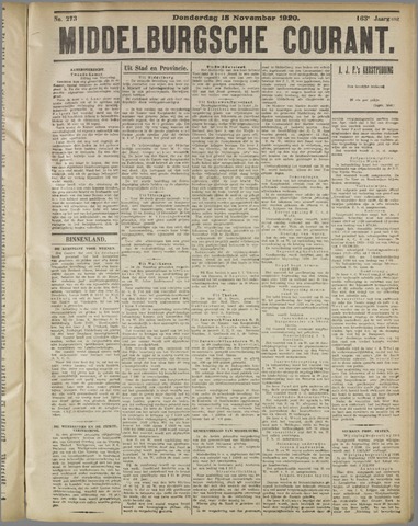 Middelburgsche Courant 1920-11-18